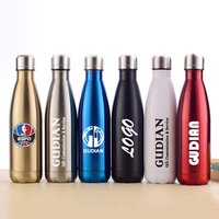 Custom logo coke cola bottle stainless steel double wall vacuum insulated drinking bottle