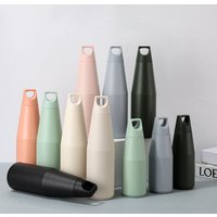 Hot Seller 580ml/1080ml Custom Logo Double Wall Thermos Flask Insulated Stainless Steel Powder Coated Luxury Water Bottle