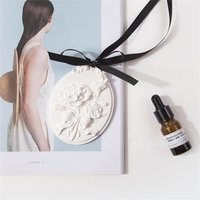 Factory Direct Hanging Oval Ceramic Rose Scented Aroma Diffuser Pendant