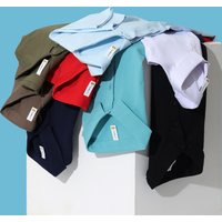 Men's Custom Polo Shirts Red Quick Dry Sports Print Short Length Golf Polos Made From Quality Fabric Blank Polo T-Shirts