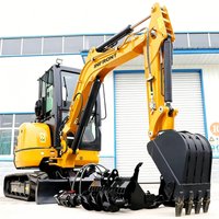 FREE SHIPPING Infront Mini Excavator 3.5 Ton EPA Farm New Crawler Digger Excavadora Kubota Engine 1 Ton 2 Ton Small Excavators