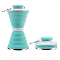 Custom private label silicone sports drink water bottle Leak Proof Travel Collapsible Water Bottle