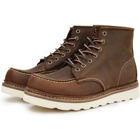 Goodyear Men's Autumn/Winter Ankle Boots Genuine Leather Square Toe Desert Boots Comfortable Breathable Lace-Up Closure Height