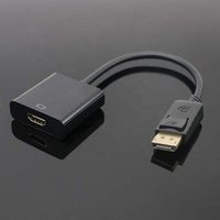 4K 1080P DisplayPort to HD MI Adapter Display Port Converter Male to Female Gold-Plated Cord for Lenovo Dell HP and Other Brand