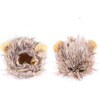 Hot Sale Festival Party Brown Lion Mane Hair Pet Dog Wig