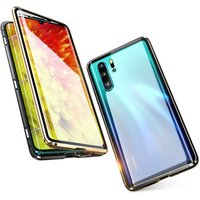Full Protection Magnetic Adsorption Phone Case For Huawei P30 Pro Lite Metal Bumper Clear Glass Cover Case for mate 20 lite pro