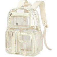 CUSTOM BACKPACK Waterproof Large Capacity with Zipper Fashionable Unisex Travel Backpack TPU/PVC Clear Transparent Backpack 16in