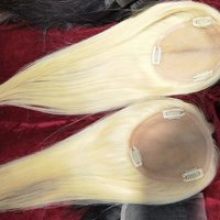 Hot Selling Blonde Silk Base Topper Products 2024 Human Hair Topper for Women Skin Silk Base Blonde Natural Color Hair Toppers
