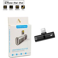 Call Support 2 in 1 Splitter Audio Lightning Headphone Jack Adapter For Iphone