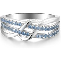 Wholesale Custom CZ Zirconium Rhodium Plated Designer 925 Sterling Silver Rings Woman Fine Jewelry