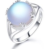 China Manufacturer Original S925 Sterling Silver Moonlight Ring Fashion Moonstone Ring