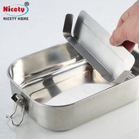 Amazon hot sales 304 stainless steel lunch box leak proof bento box with divider