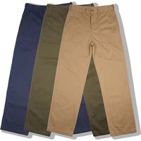 High Quality 100% Cotton Zipper Trousers for Men Vintage Wide Leg Pants With Herringbone Pattern Casual Workwear From Wholesale