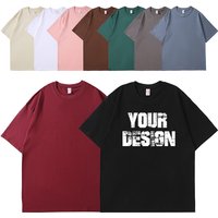 Wholesale 100% Cotton Oversize Men's T-Shirt Hot Sell with Custom Logo Pure Color Comfortable Knitted Fabric Solid Print Pattern