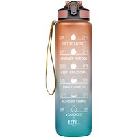 Hot Sale 1000ML Large Plastic Water Bottle with Motivational Time Marker for Fitness Gym Sports Water Bottles