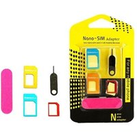 5 in1 Nano Micro Standard Sim Card Adapter Kit Converter With Sander Bar Tray Open Needle for iPhone 7 8 X XR Xiaomi Samsung