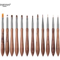 Private Label UV Gel Polish Manicure Brush Kit Acrylic Nail Brush 12 Pcs Nail Brush Set