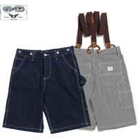 Casual Summer Men's Breathable Denim Shorts X Y TYPE Stripe Patterned Canvas Mid-Length Railway Inspired Streetwear Suspender