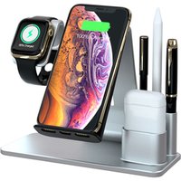 10W 3 in 1 QI Fast Wireless Phone Cordless Charger Dock Station for Apple Watch and Phone