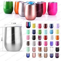 12 oz Stemless Wine Glass Double Wall Stainless Steel Tumbler Cup
