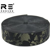 MC Black Camouflage Printed Nylon Loop Width 25/38/50/100/150mm Nylon Loop Fastener Strap Durable for Tactical Gear and Outdoor