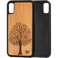 Cell Phone Accessories Laser Engraving Elephant Pattern For iPhone X Cherry Wood Phone Case TPU Mobile Phone Cover