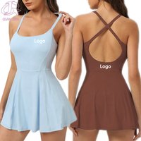 New Custom Logo Tennis for Women Dress Sportswear Gym Sets Plus Size Sports Dress with Pocket