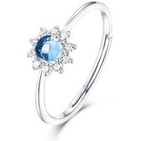 Fashion bijoux gold wedding flower sterling 925 silver opal ring