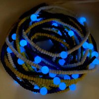 Fashion Summer Glow in the Dark Weightloss String Cotton Adjustable Tie on African Waist Beads Belly Chain Women Body Jewelry
