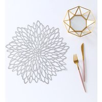 38cm gold round pp plastic placemat for wedding