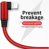 Fast Charging Data Cable for Smart Phone Nylon Braided 90 Degree Right angle Charging Wire USB Data line For iphone For Samsung