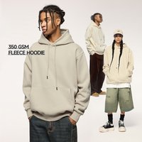 QUICKSHOW Stock 350 Gsm Fleece Lined Blank OEM Cotton Hoodie Pocket Men Unisex Clothing Manufacturers Polyester Premium Hoodie