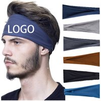 Wholesale Solid Color Plain Blank Elastic Yoga Fitness Workout Sports Running Cotton Sweatband Headband