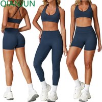 Wholesale Women 2 Piece Active Wear Set Gym Workout Yoga Sets Outdoor Gym Fitness Sets Woman Workout Clothing