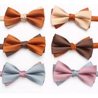 New Colorized Silk Mens Butterfly Bowties Pre-Tied Necklace Black Bow Tie for Men Wedding Party