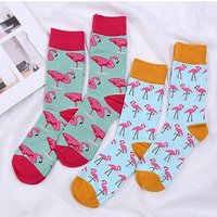 Warm Winter Indoor Crew Socks Funny Character Patterns