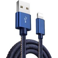 PJ1829A High-quality mobile phone charging denim data cable is applicable to iphone 7 micor-UBS type-c
