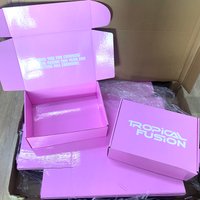 Custom Pink Corrugated Cardboard Mailer Shipping Cosmetic Products Handcrafted Paperboard Boxes for Crafts Product Packaging