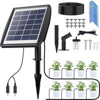 2023 Solar Auto Drip Irrigation Kit System Built-in 2000 MAh Battery & Weatherproof Solar Panel Solar Automatic Watering Garden
