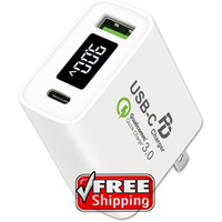 UNIONUP FREE SHIPPING PD 30W USB-C Power Delivery Wall Charger QC3.0 QC4.0 for MacBook for iPhone X/8/Plus