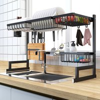 Stainless Steel Over Sink Roll-Up Dish Drying Rack