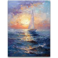 Custom Hot Sell Modern Thick Oil Texture Impressionism Acrylic Hand-painted Texture Wall Art Style of Monet