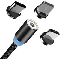Free Shipping Mobile Phone Charger Cable KX-013 Black Cell Phone Charging Magnetic USB Cable