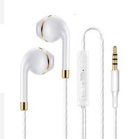 Earphone wholesale Wired Super Bass 3.5mm Colorful Headset Earbud with Microphone Hands Free for Samsung iphone xiaomi