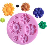 Wholesale Round Flower Soap Silicone Fondant Chocolate Lace Cake Decorating Tools Mold