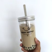 Reusable Boba Tea Cup 12mm Straw