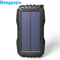 Universal Solar Charger Cell Phone 24000Mah Waterproof Solar Power Bank And Light