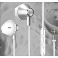 6D Surround Sound With Microphone 3.5 mm Metal Wired Earphones For Mobile Phones