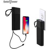 New product power bank 20000mah fast charging power banks with PD 18W powerbank built-in 2 charging cables Settpower PB165