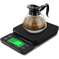 3kg 0.1g LCD Electronic Coffee Digital Scale with Timer Kitchen Food Scale with Tare Function